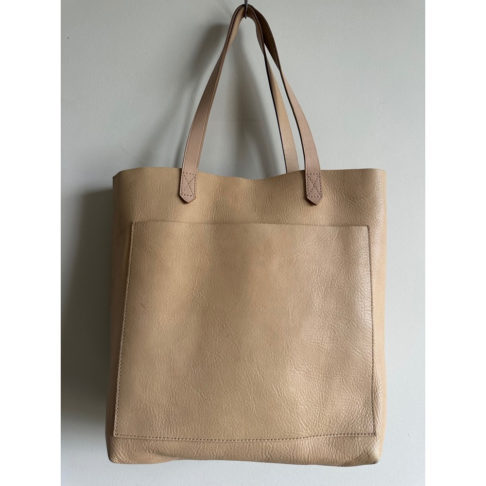 Madewell Transport Tote Tan Leather Shoulder Bag Minimalist Tan Brown G1263
